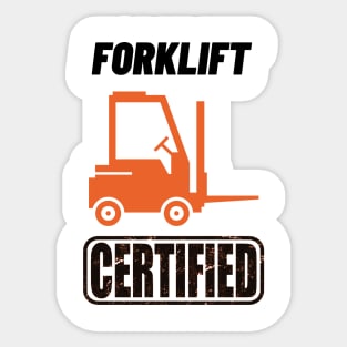 Forklift Certified Sticker